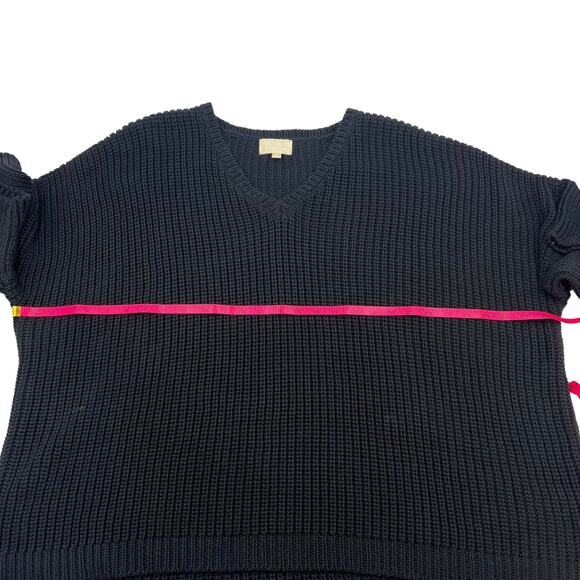 Honest Cotton Womens Black Handknit Heavyweight Oversized Sweater One Size - Picture 8 of 10